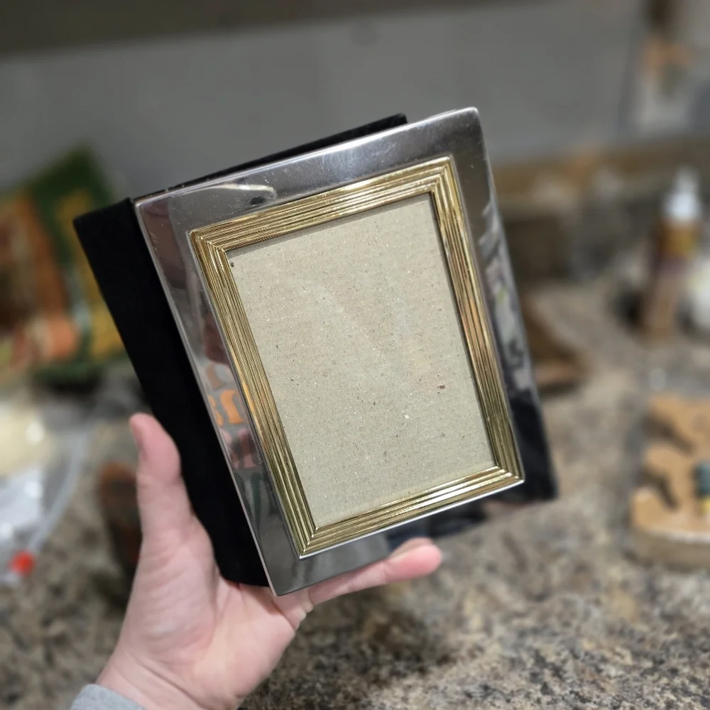 Silver Gold Frame 4x6 Vintage Photo Album